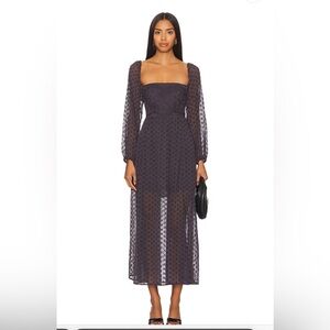 Elegant Long-Sleeve Sheer Dress